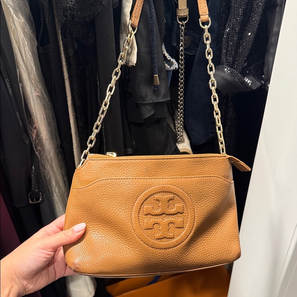 Tory Burch Brown Leather Crossbody Bag